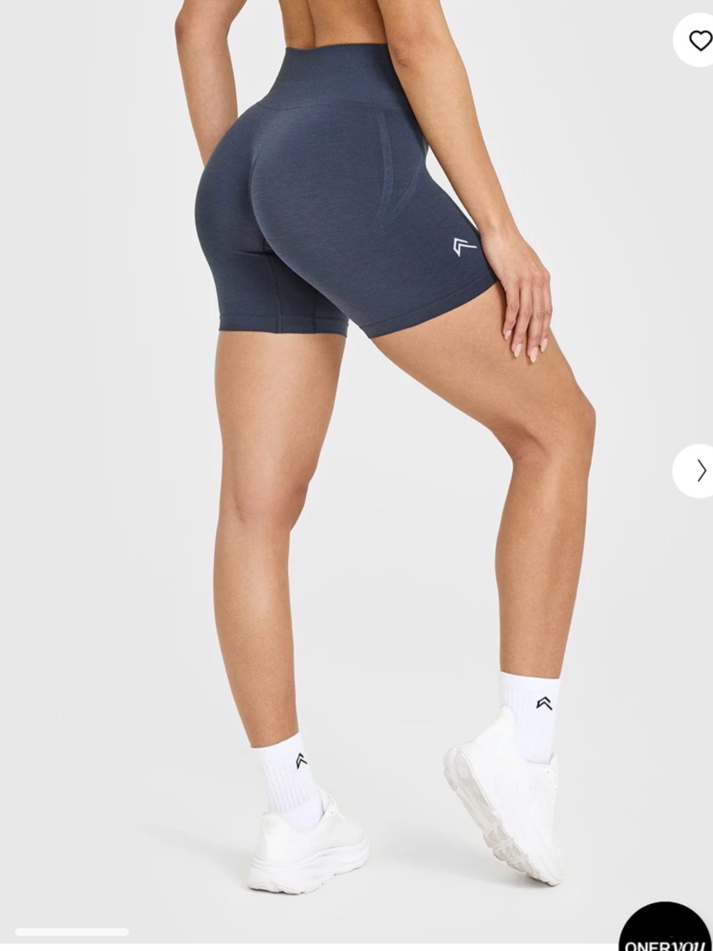 Oner Active EFFORTLESS-LIFT SEAMLESS SHORTS WITH WHITE LOGO True Blue Small